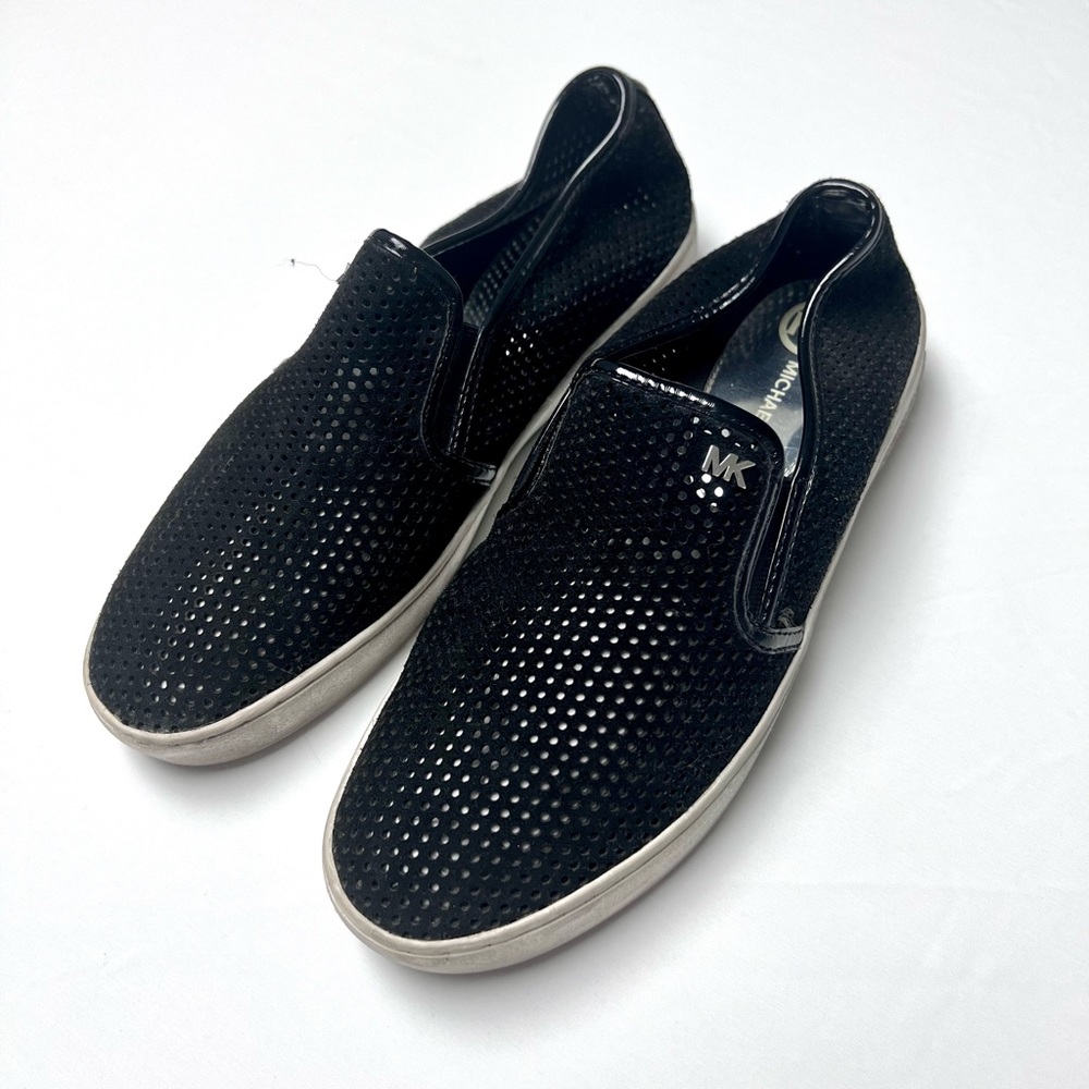 Michael Kors black slip on sneakers
